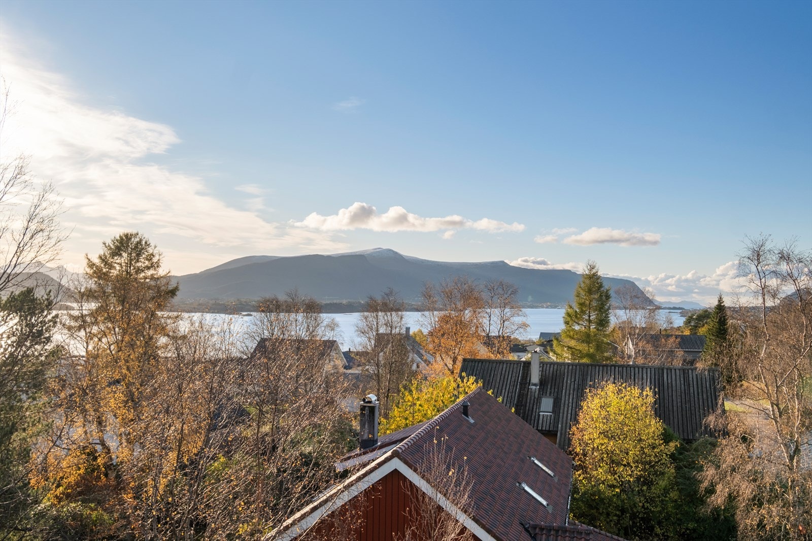 Romslig terrasse med plass til utemøbler, omgitt av vakker natur. Galleribilde