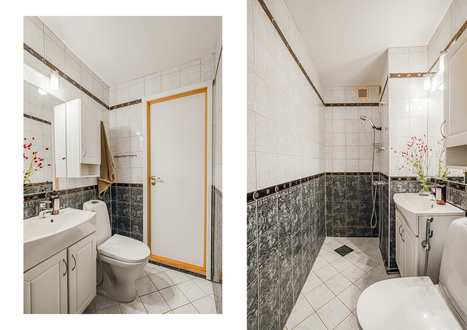 Separat dusjbad med wc, en svært praktisk løsning når man er flere i familien. Galleribilde
