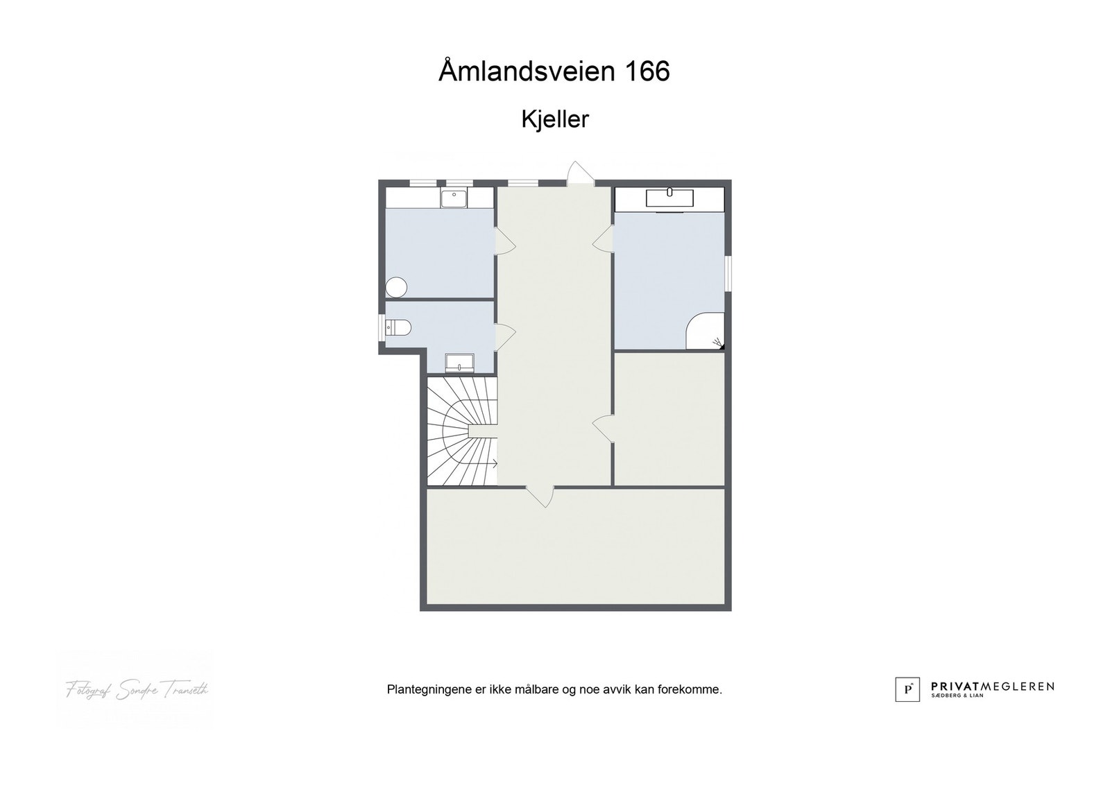 Plantegning kjelleretasje laget av fotograf Galleribilde