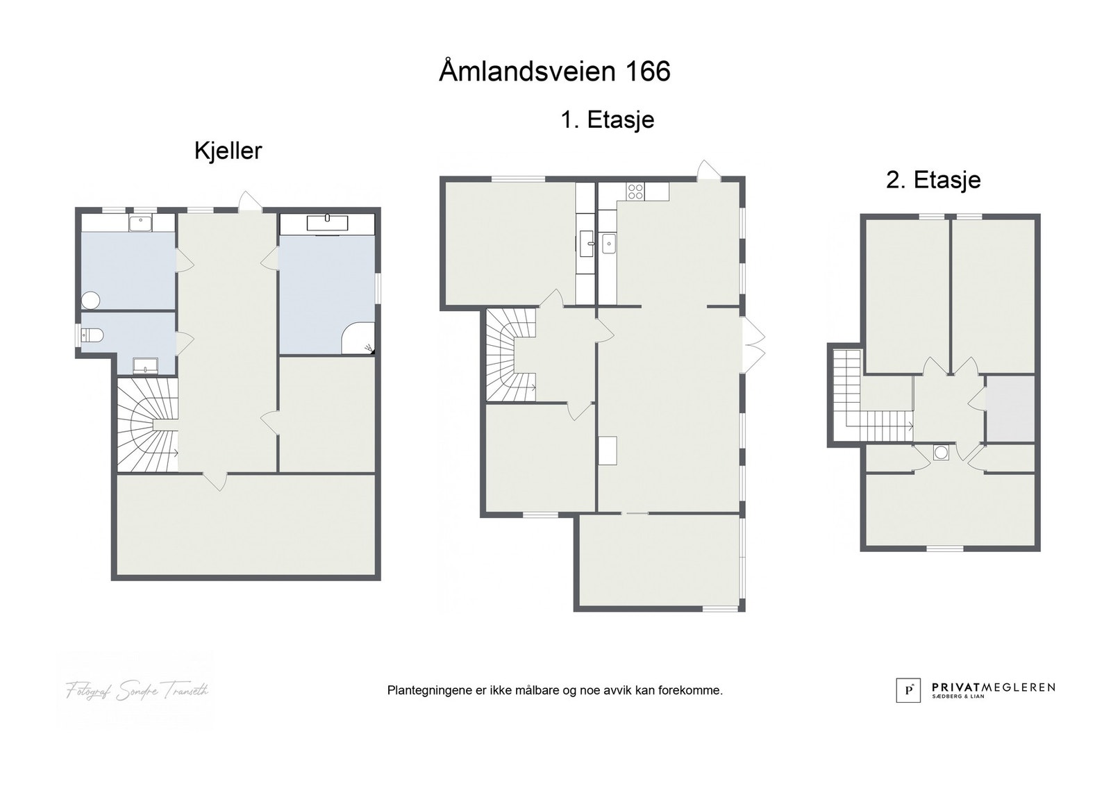 Plantegninger alle etasjer - laget av fotograf Galleribilde