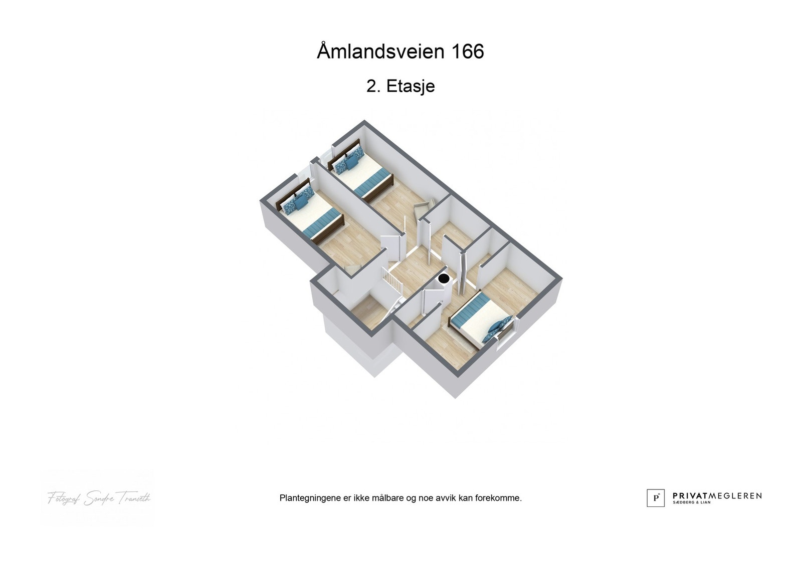 3D plantegning 2.etg. laget av fotograf Galleribilde