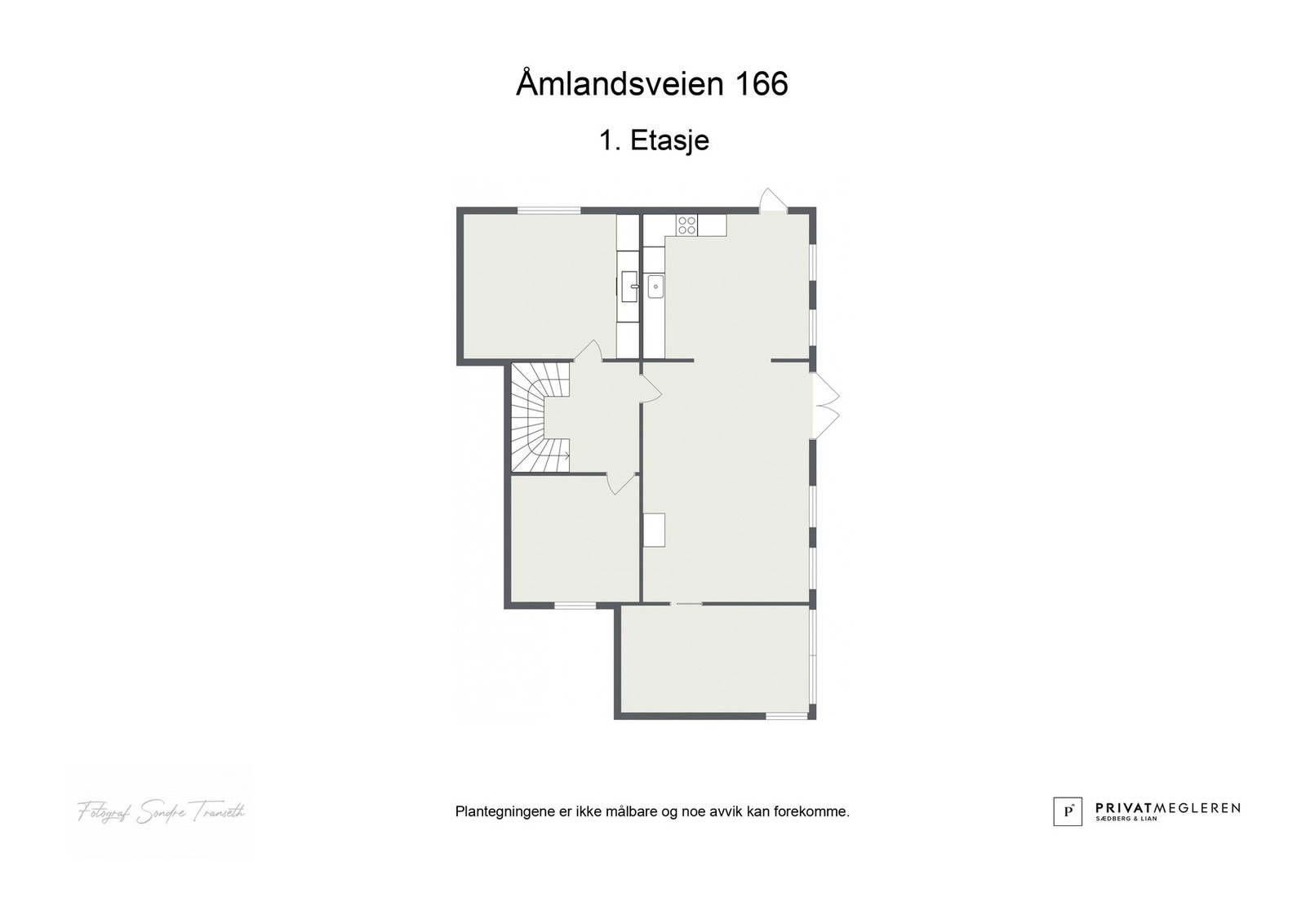 Plantegning 1.etg. laget av fotograf Galleribilde