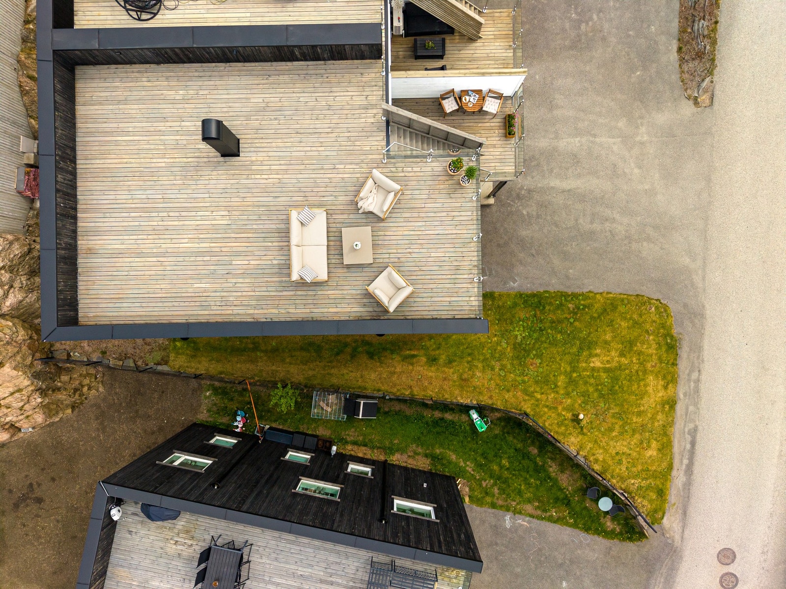 Takterrassen er 71m² Galleribilde