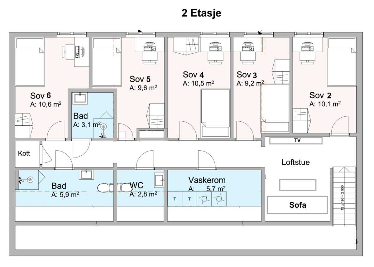 Plantegning 2. etg. Galleribilde