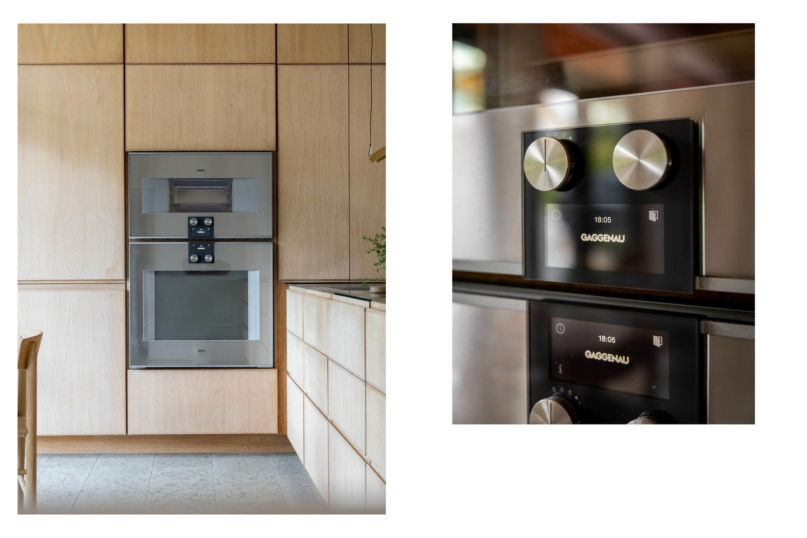 Løsningene er gjennomtenkte og funksjonelle med integrerte hvitevarer av høy kvalitet, blant annet steke- og dampovn fra Gaggenau og kjøkkenarmatur fra Quooker. Galleribilde