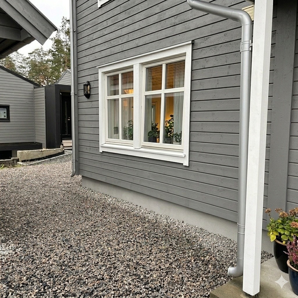 Vinduer ut fra stue Galleribilde