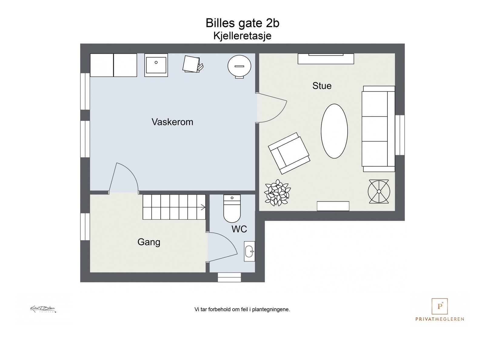 Plantegning kjelleretasje Galleribilde