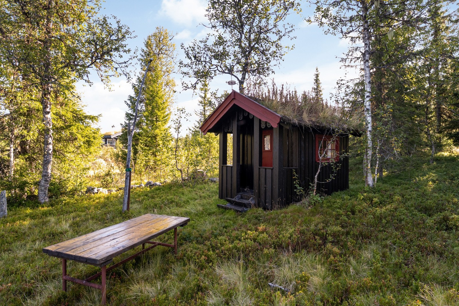 I tillegg er det både uthus og lekestue på eiendommen. Galleribilde