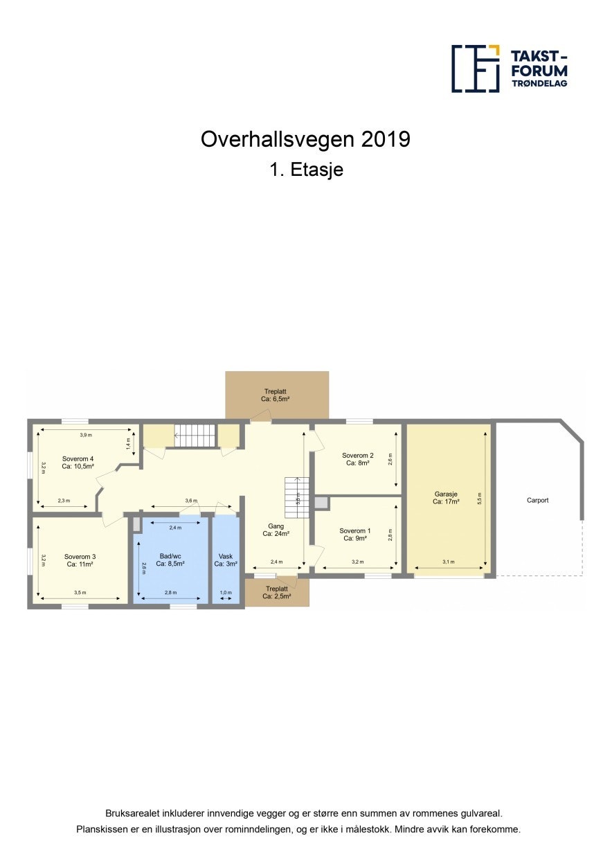 Plantegning 1.etg. Galleribilde