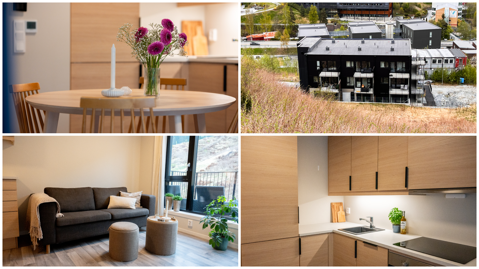 Velkommen til Nedrehagen 13 - Ein lys og moderne 2- roms frå 2023 med høg standard og gode løysingar. (Foto: Halsosfoto) Galleribilde