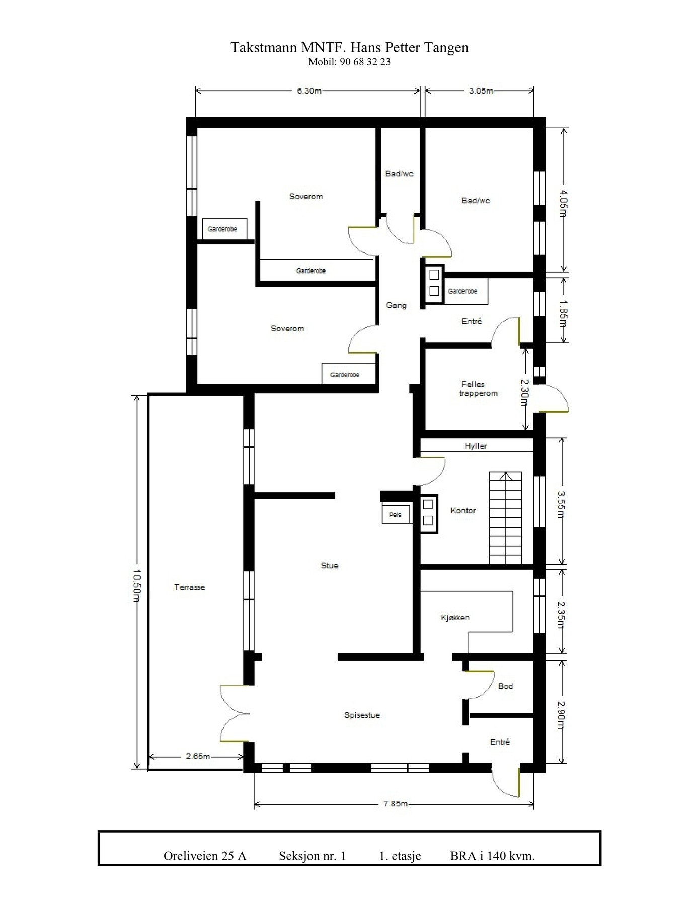 Plantegning 1. etasje Galleribilde