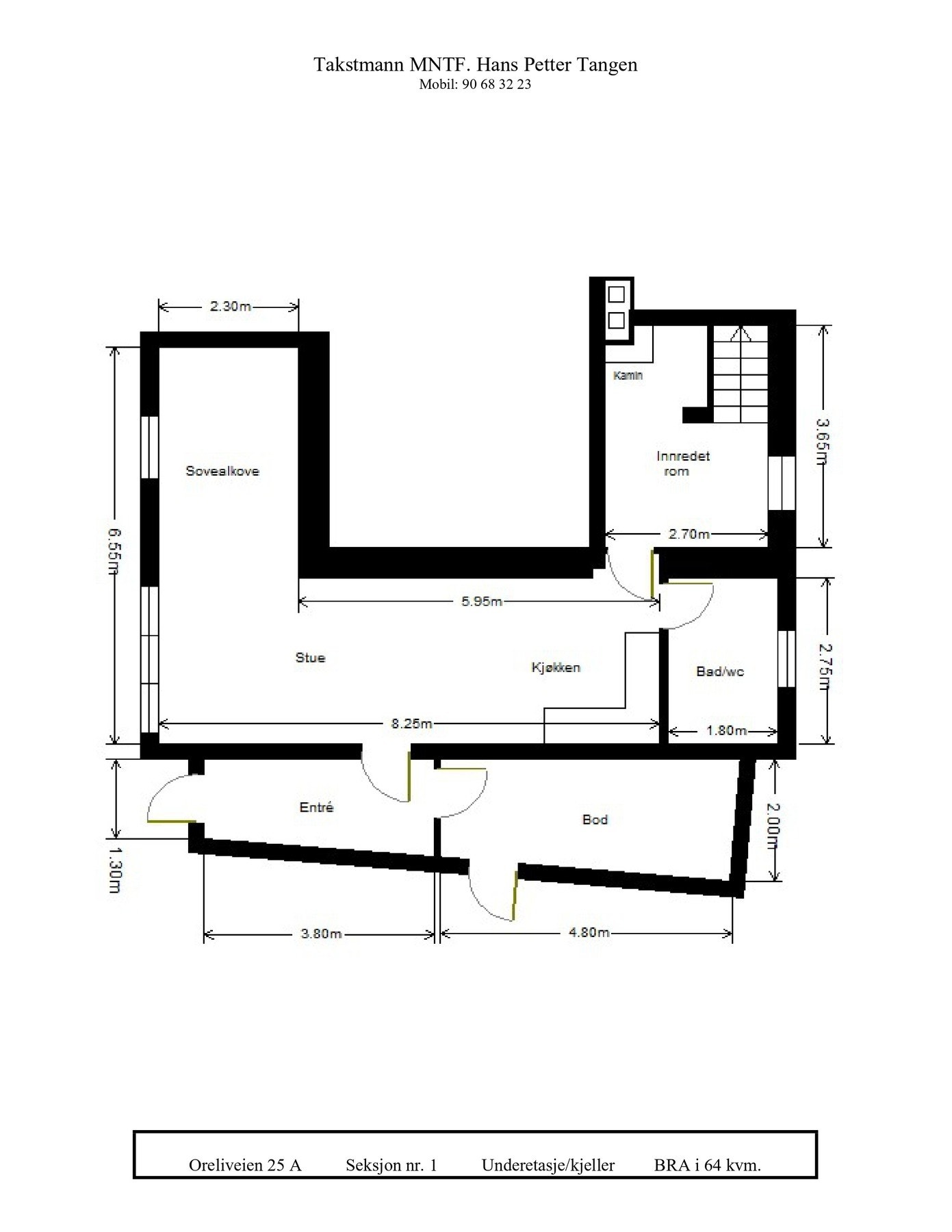 Plantegning kjelleretasje Galleribilde