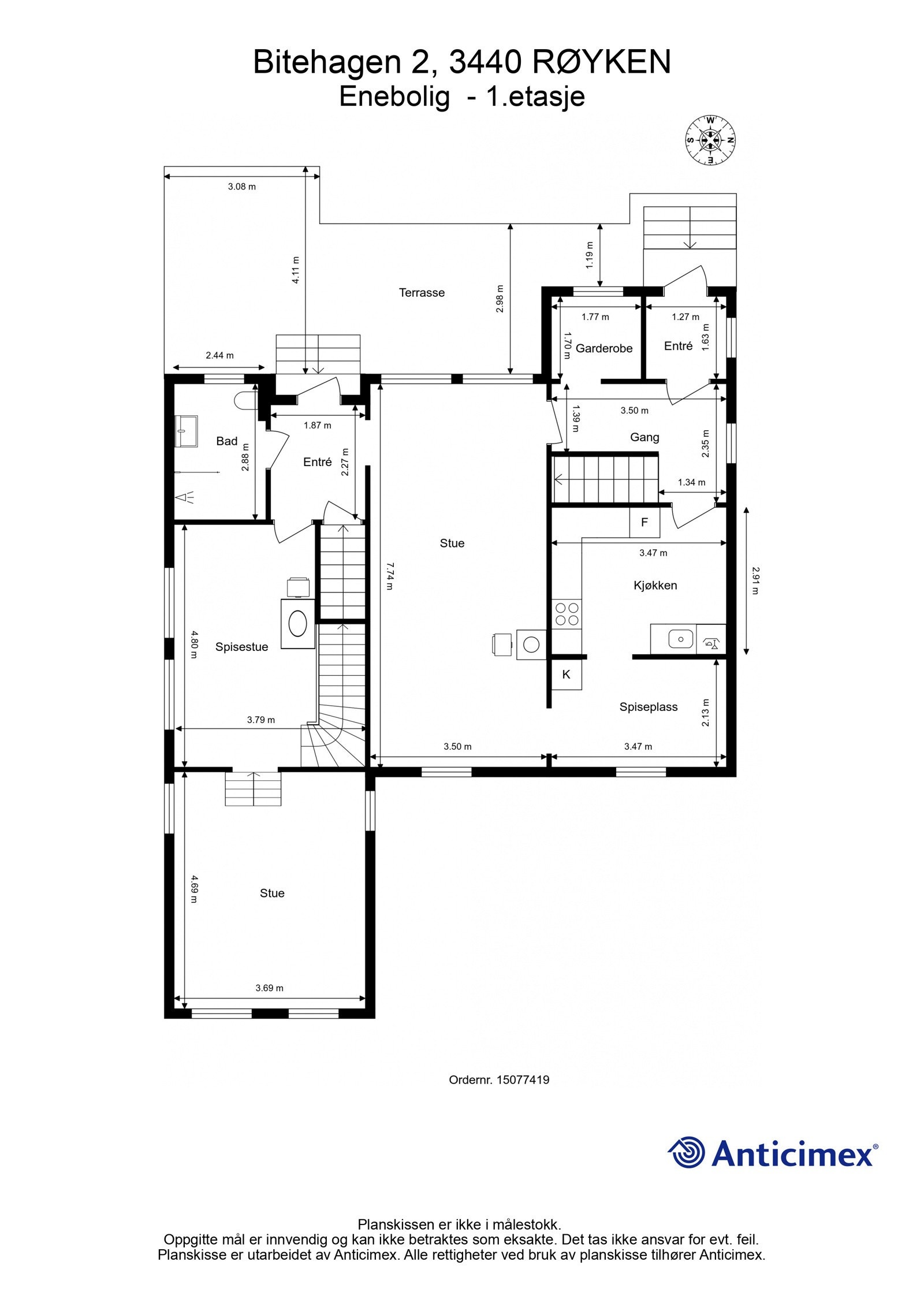 Plantegning - 1.etasje Galleribilde