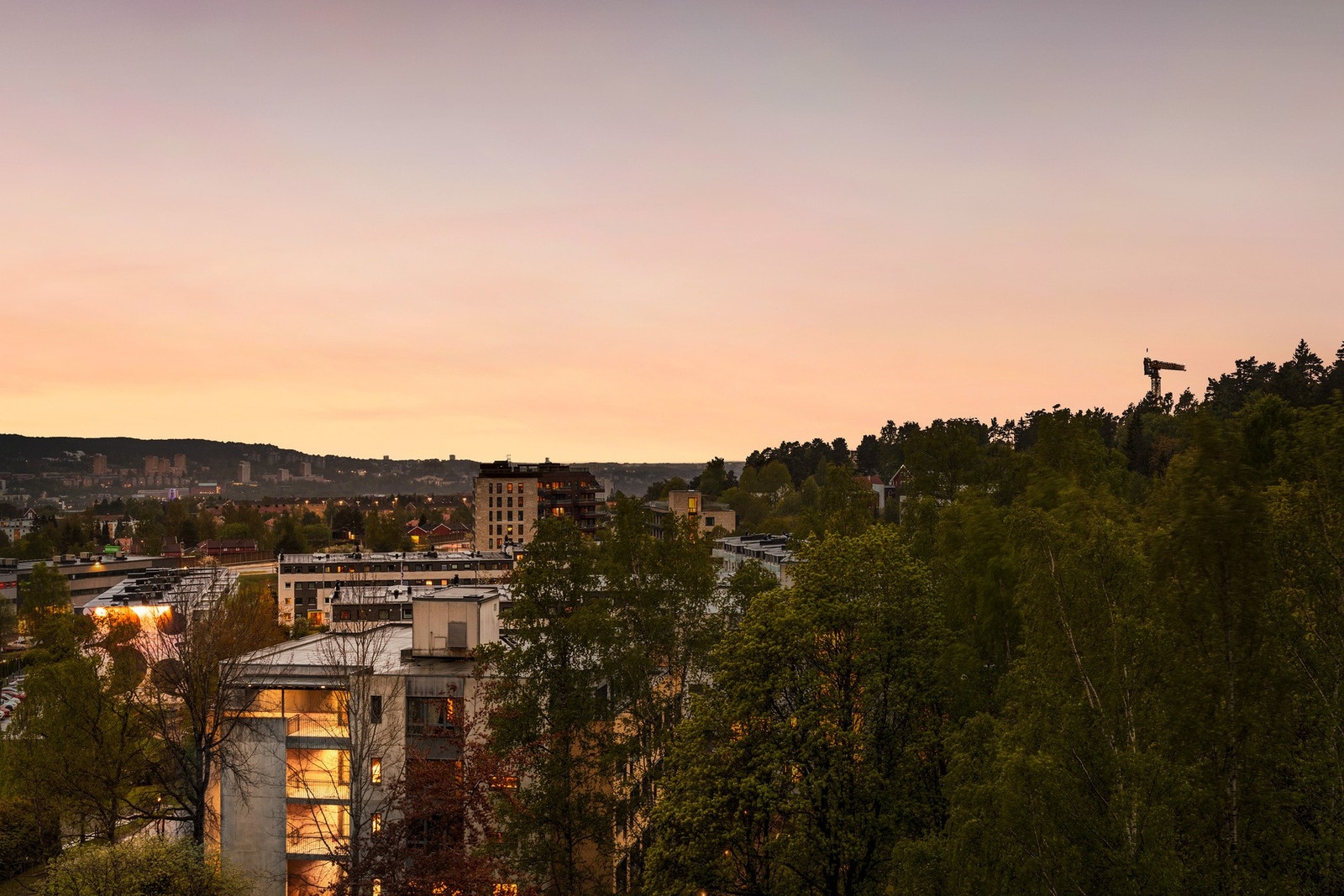 Utsikt på kveldstid. Galleribilde