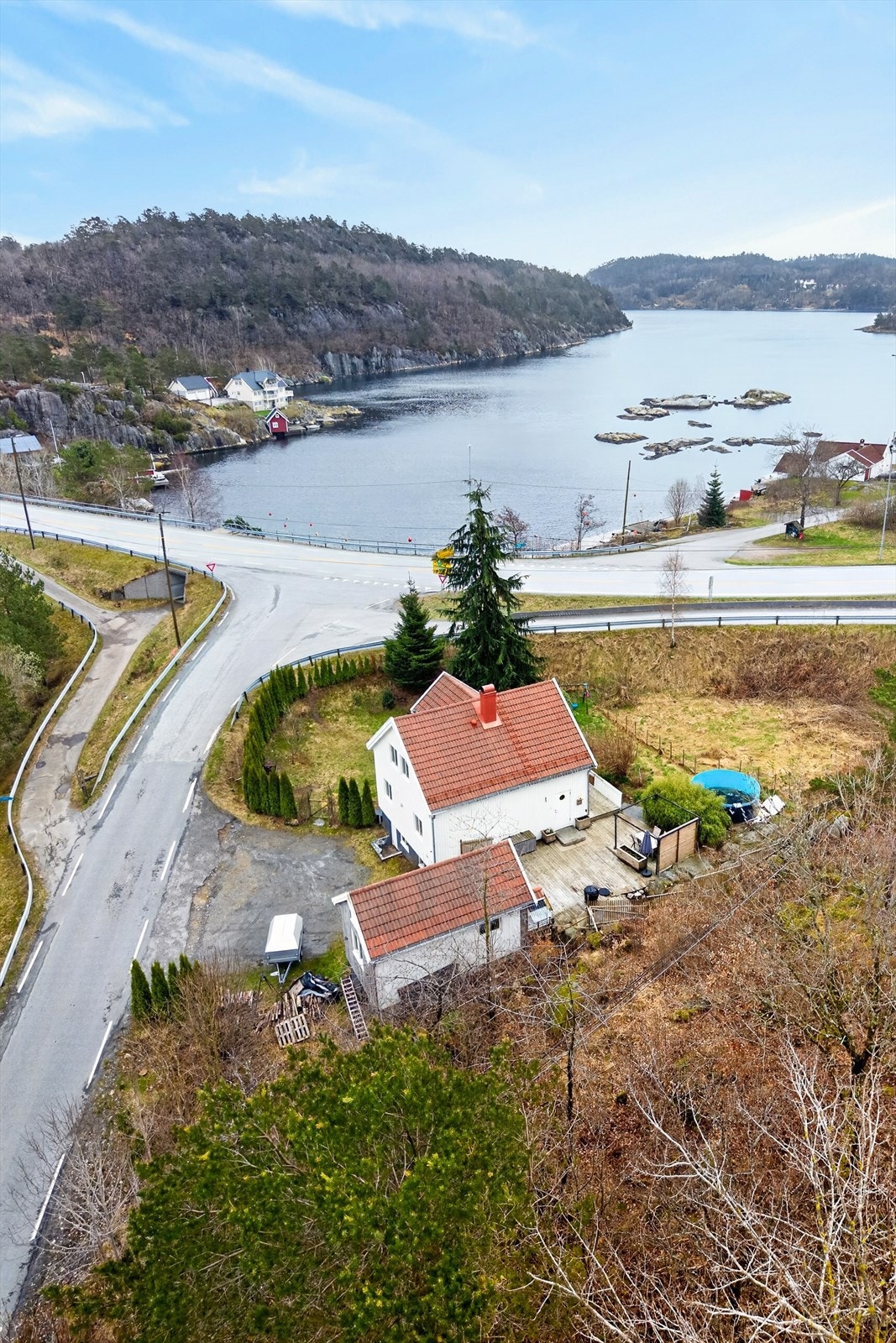 Eiendommen sett ovenfra Galleribilde