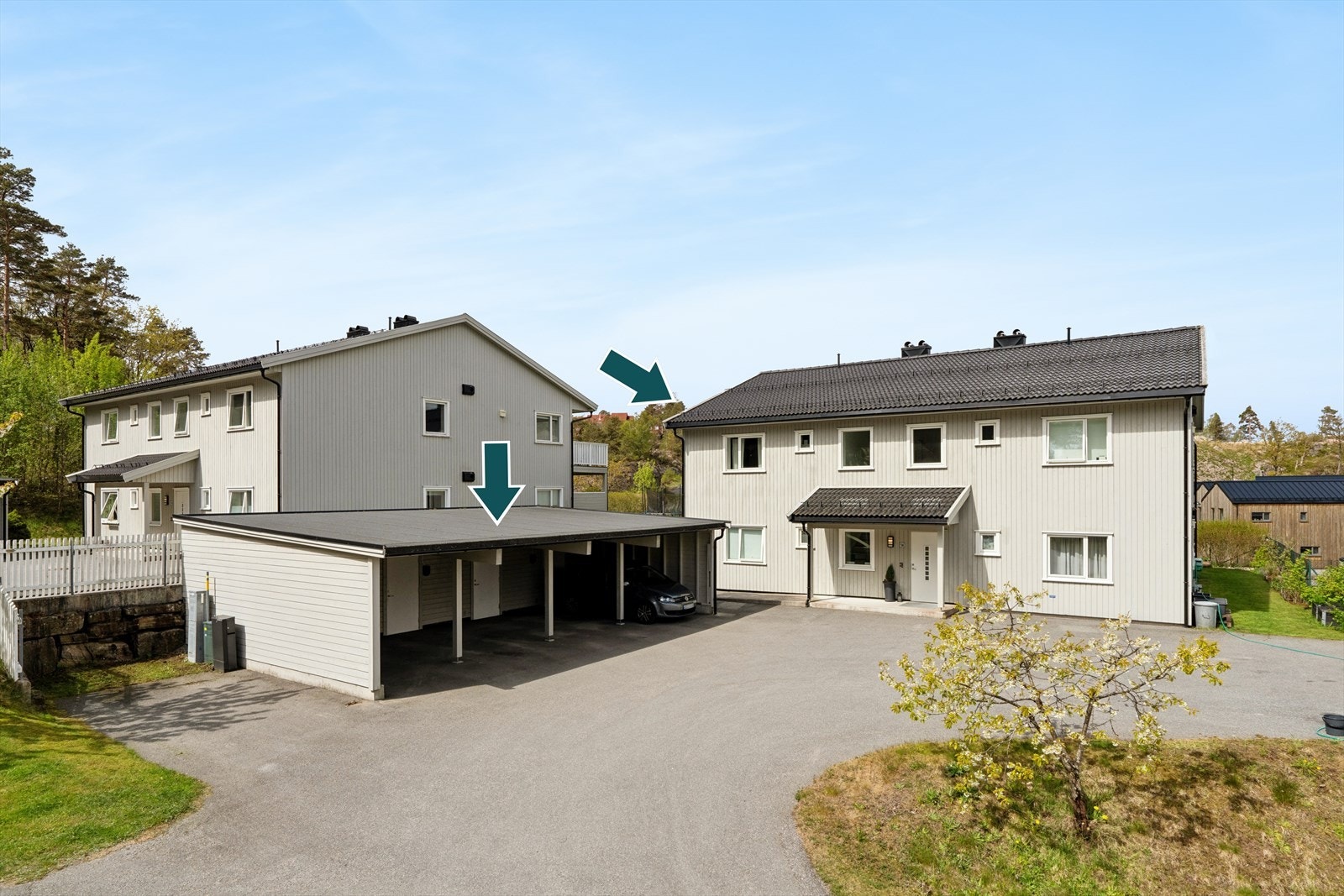 En svært velholdt selveierleilighet beliggende i nyere boligfelt med blant annet carport m. EL-lader og utvendig bod! Galleribilde