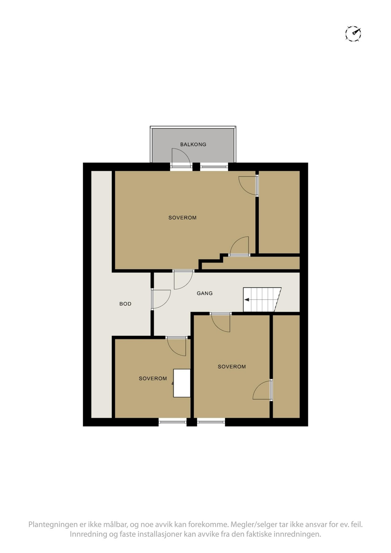 Plantegning av 2. etasje/loft Galleribilde