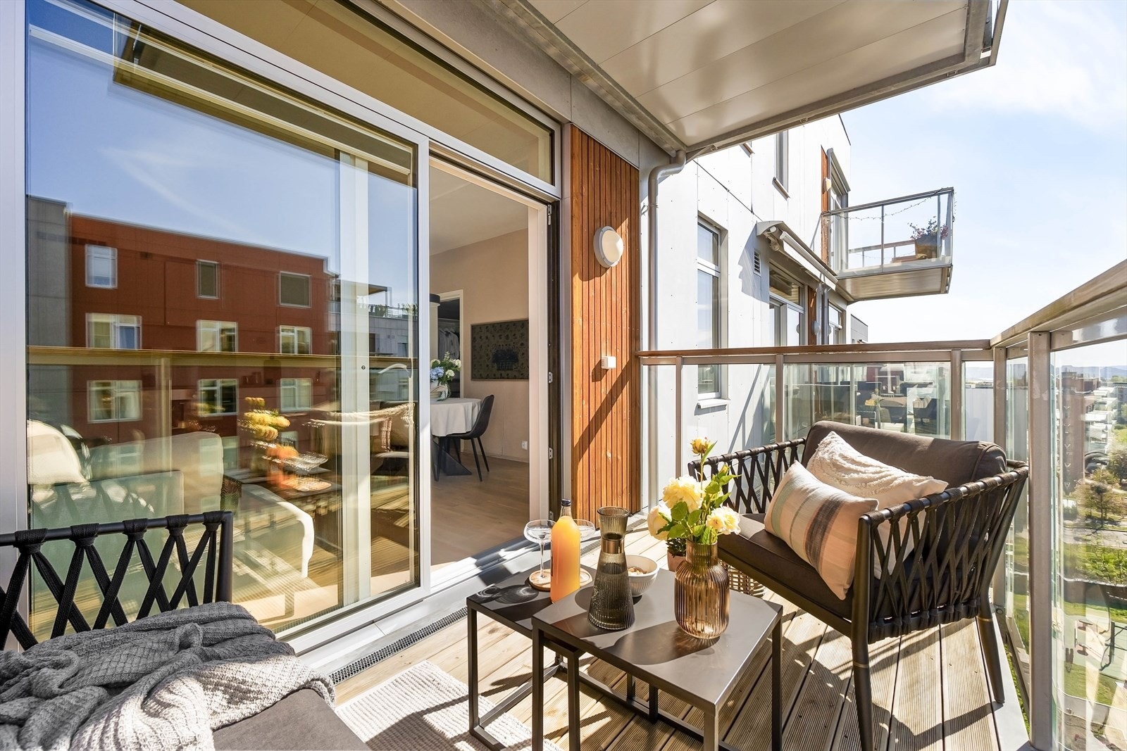 Nordvestvendt balkong på hele 6,6m². Galleribilde
