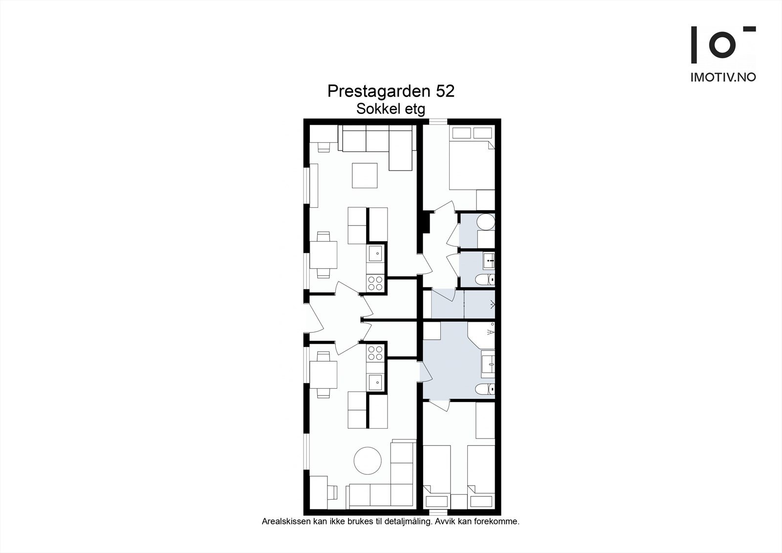 Plantegning underetasje. Vi gjør oppmerksom på at rom som er tegnet inn som soverom på plantegning ikkje er godkjente soverom. Galleribilde