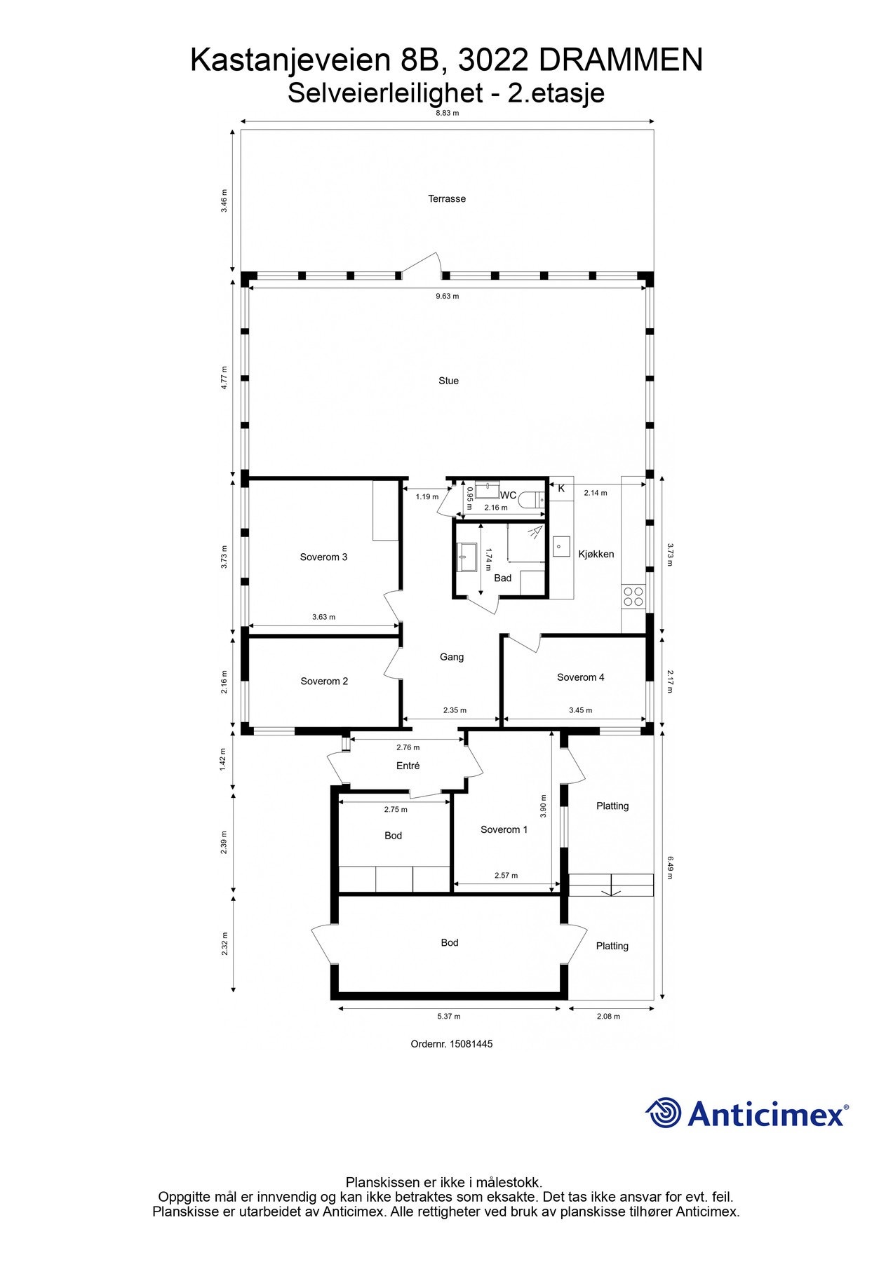 Plantegning Galleribilde