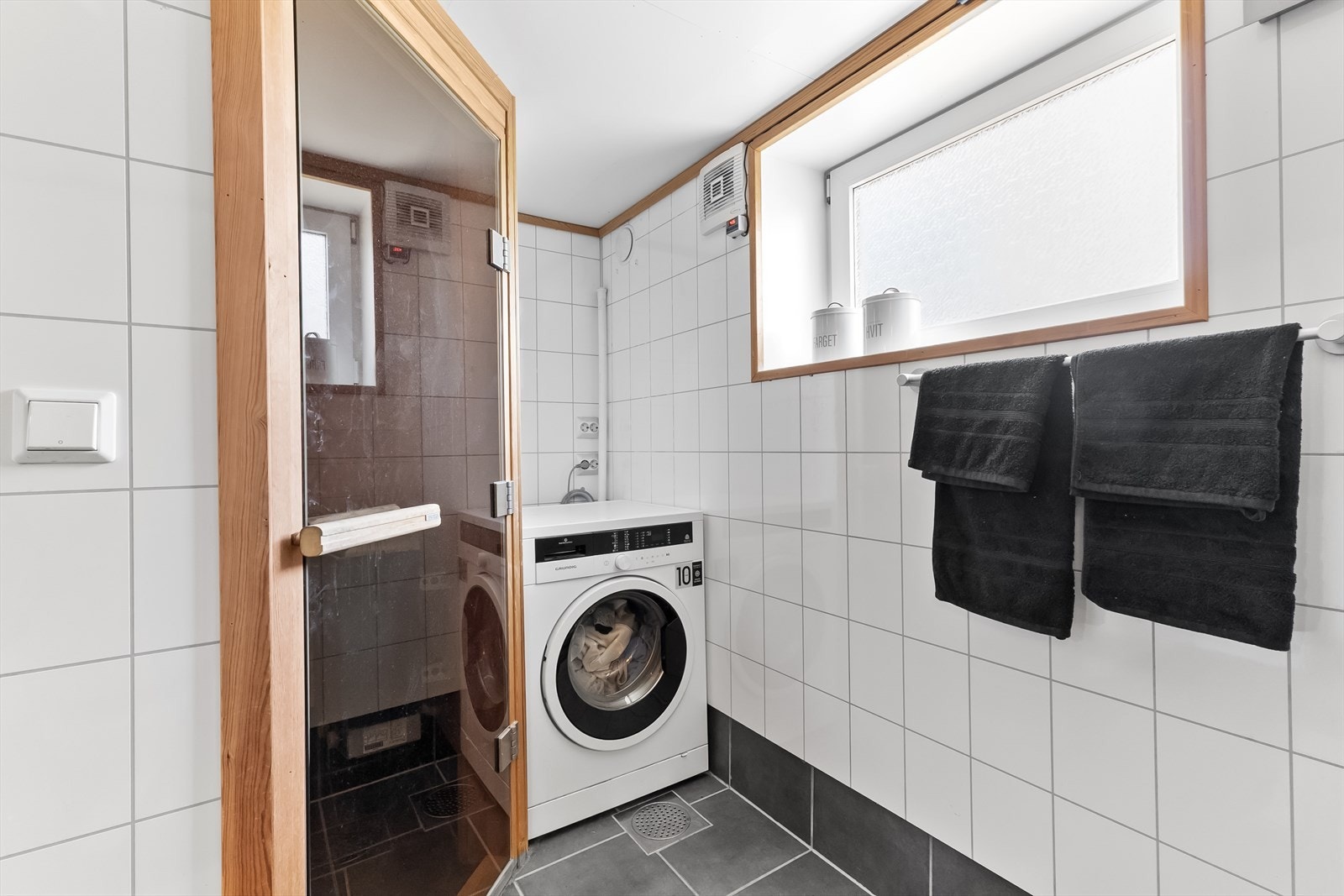 Opplegg for vaskemaskin og badstu Galleribilde