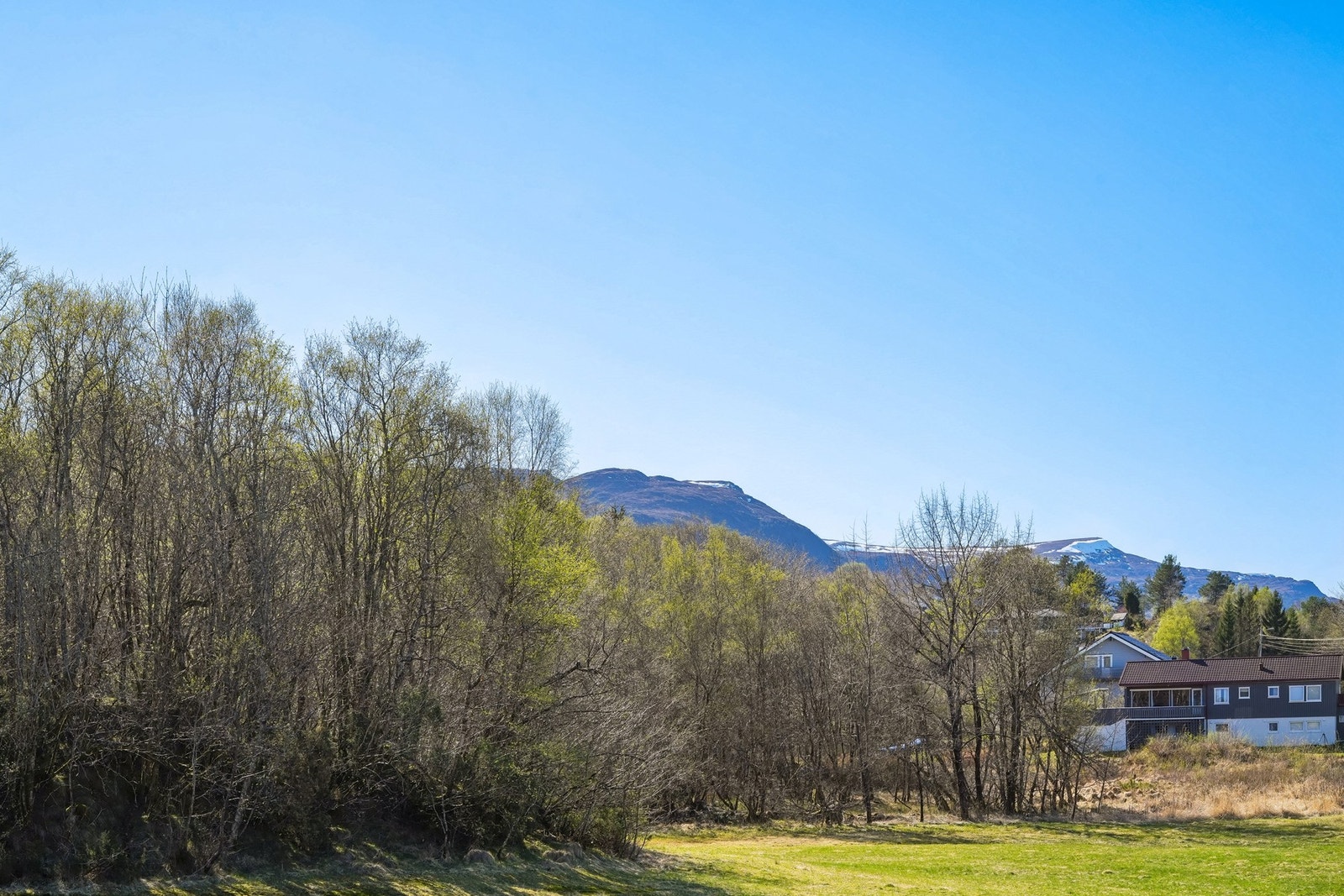 Omgitt av skog, grønne omgivelser og vakre fjell. Galleribilde
