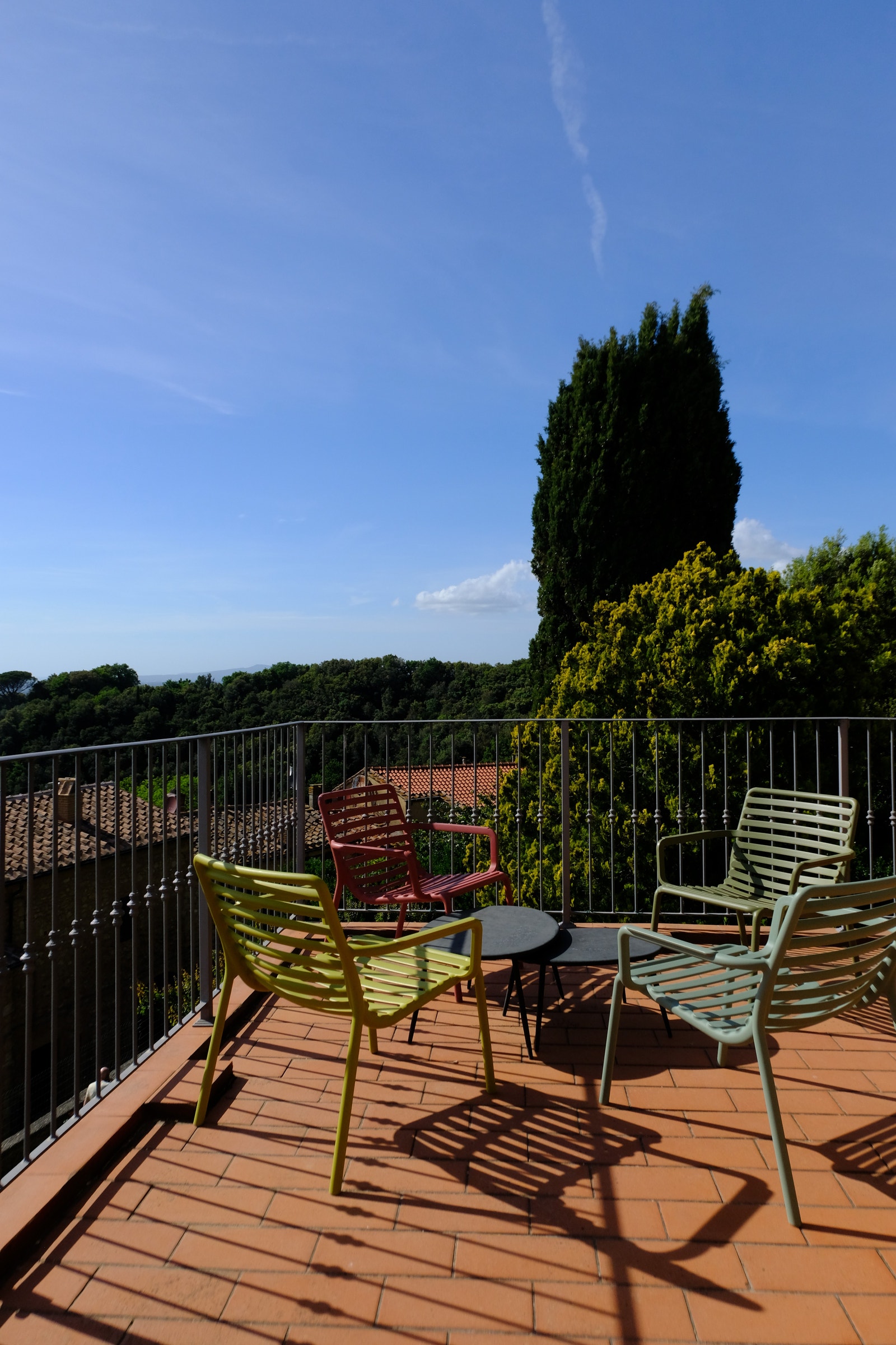 Terrasser med panoramautsikt. Galleribilde