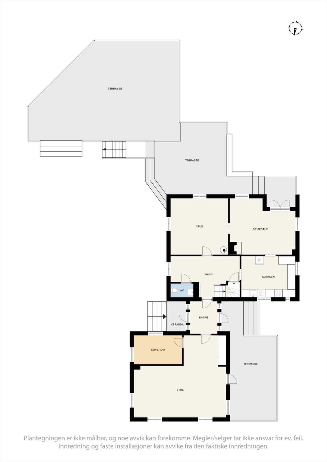 Plantegning første etasje. Galleribilde