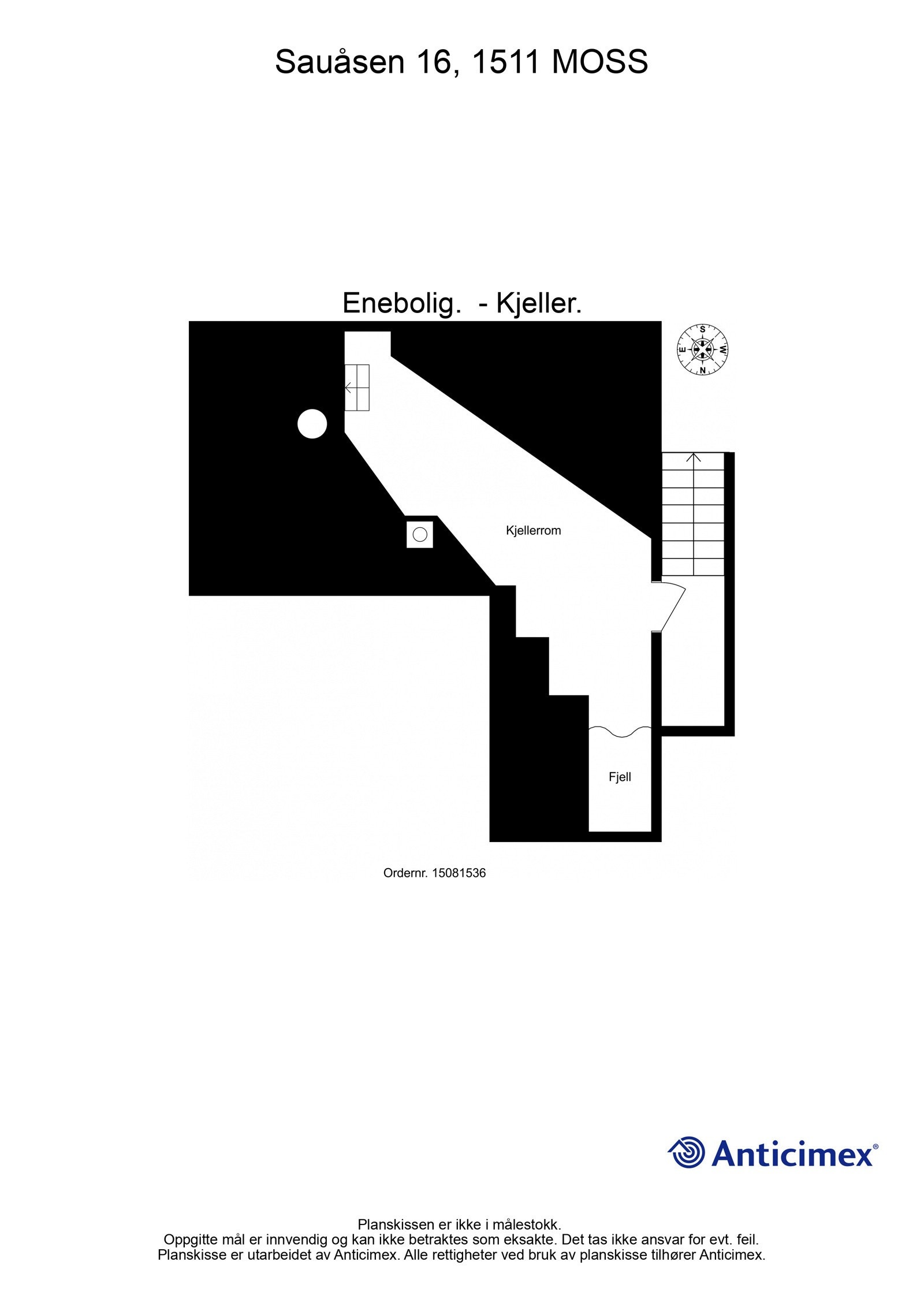 Plantegning - kjeller. Galleribilde