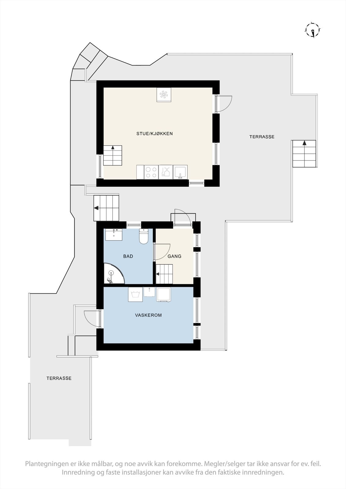 Plantegninger for første etasje i anneks nr 1 og nr 2. Galleribilde