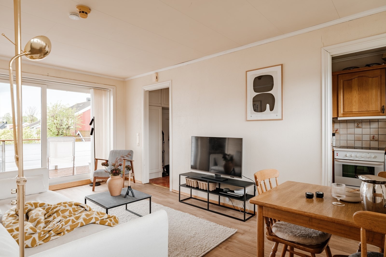 Hybelen er målt opp til 40 m². Galleribilde