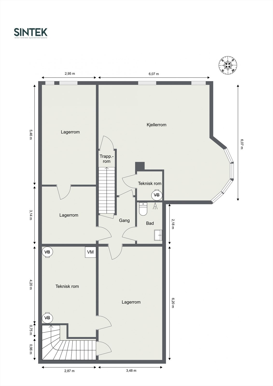 Plantegning kjeller Galleribilde