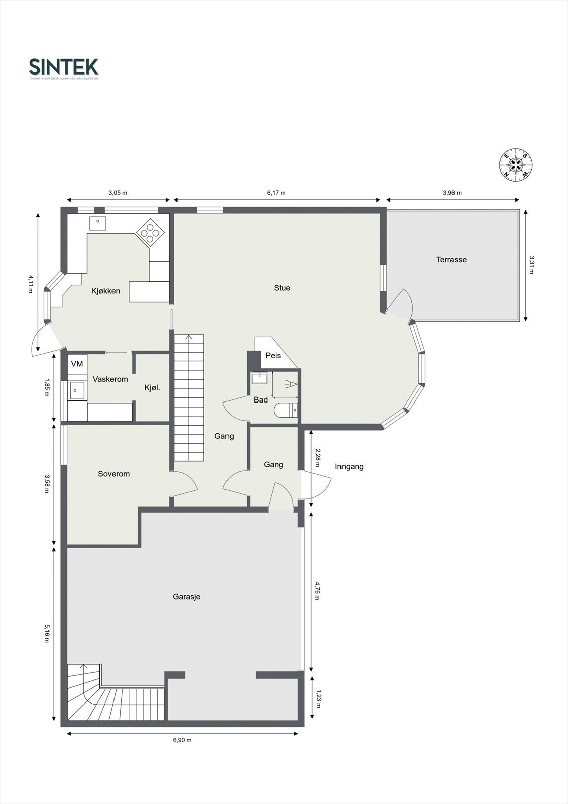 Plantegning 1. etasje Galleribilde