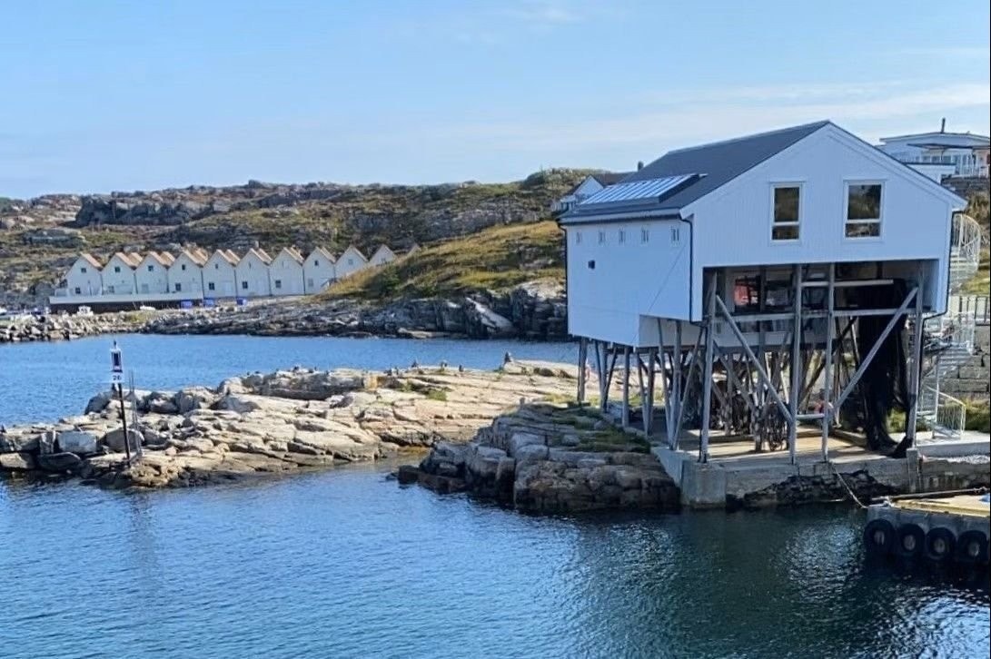 Sommerbilde av Hengjo som er en flott møteplass på Hellesøy. Galleribilde