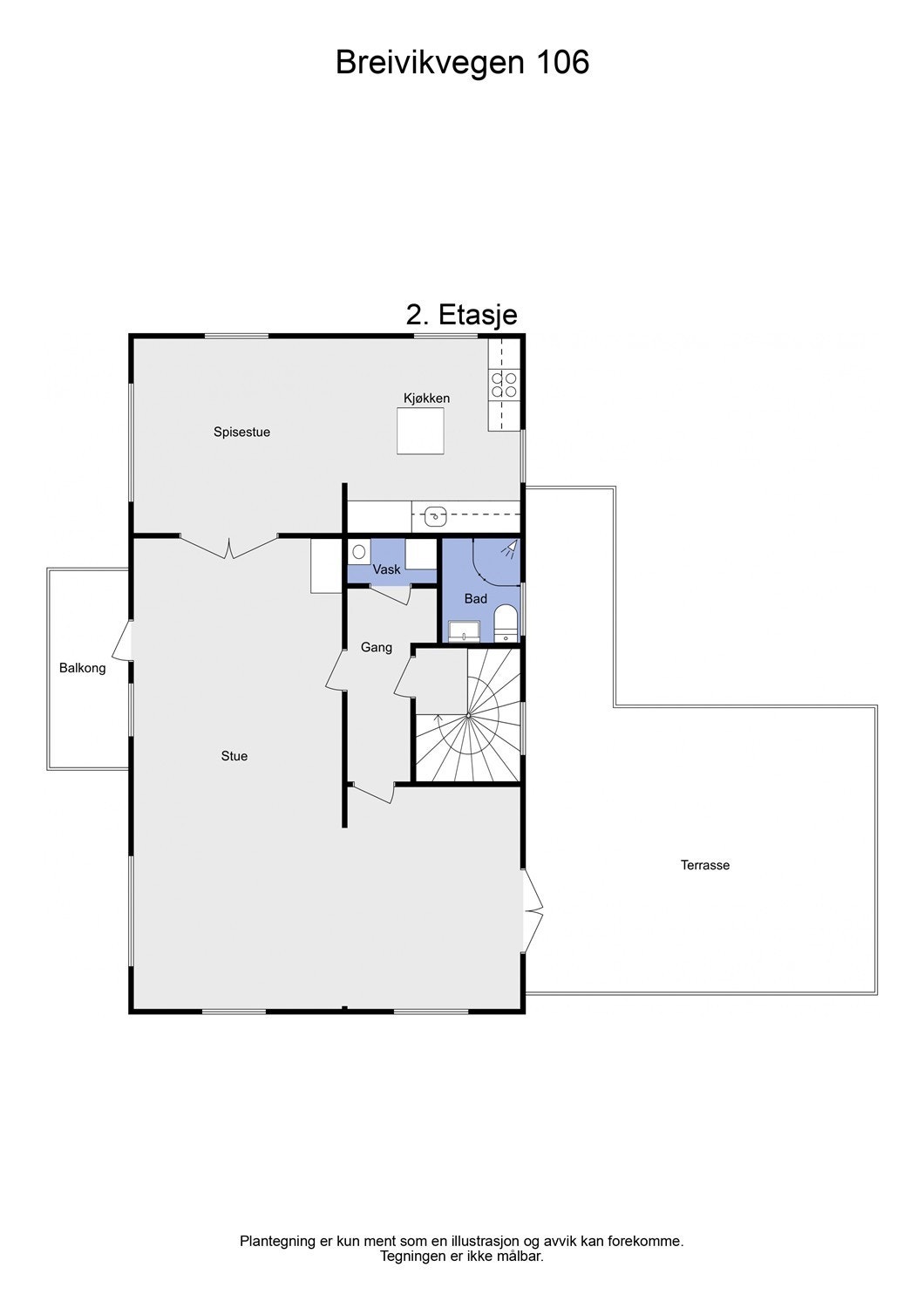Plantegning 2D 2. etasje Galleribilde