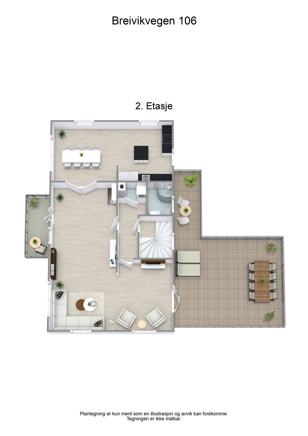Plantegning 2D 2. etasje Galleribilde