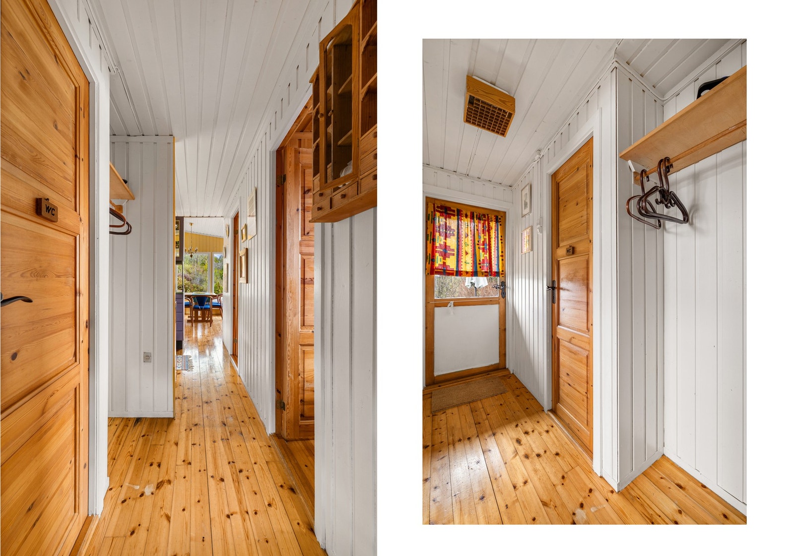 Entré med praktiske løsninger og tradisjonell hytteatmosfære. Galleribilde