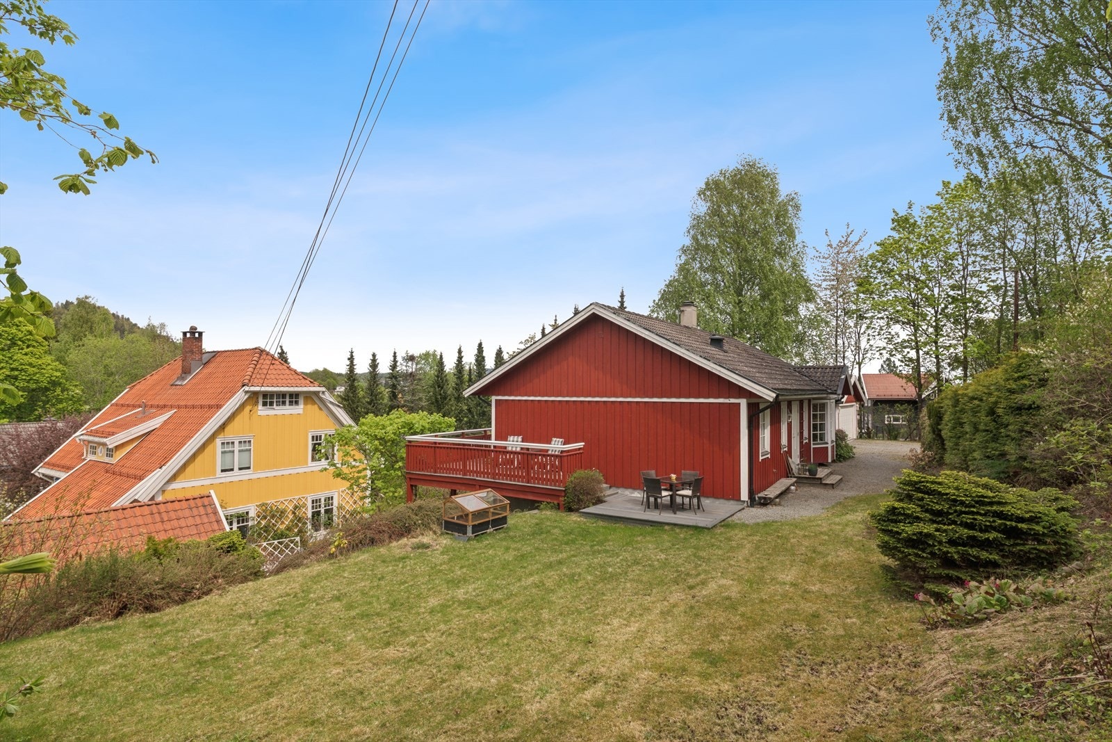 Stor hage som passer perfekt til lek, aktivitet og hyggelige sommerdager. Galleribilde