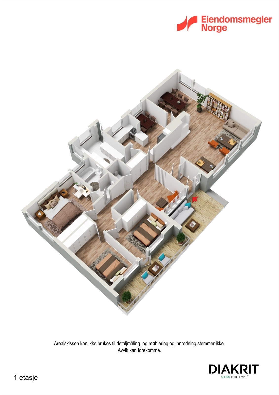 Plantegning 1. etg. Galleribilde