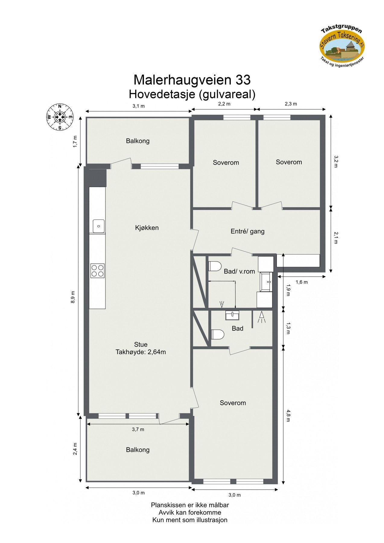 Planskisse Galleribilde