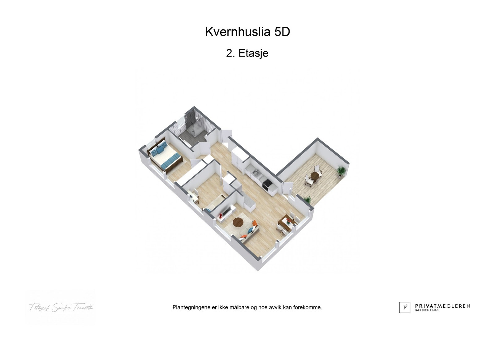 - 3D plantegning (ikke målbart) - Galleribilde