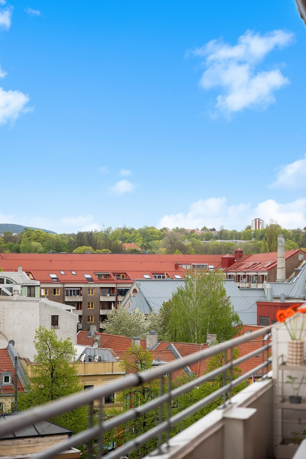 Fantastisk utsikt fra den private takterrassen. Galleribilde