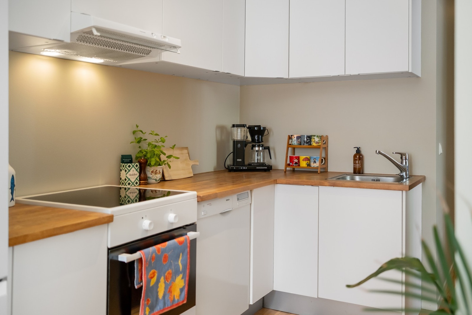 Oppvaskmaskinen er fra Electrolux. Komfyren er levert av Bosch. Galleribilde