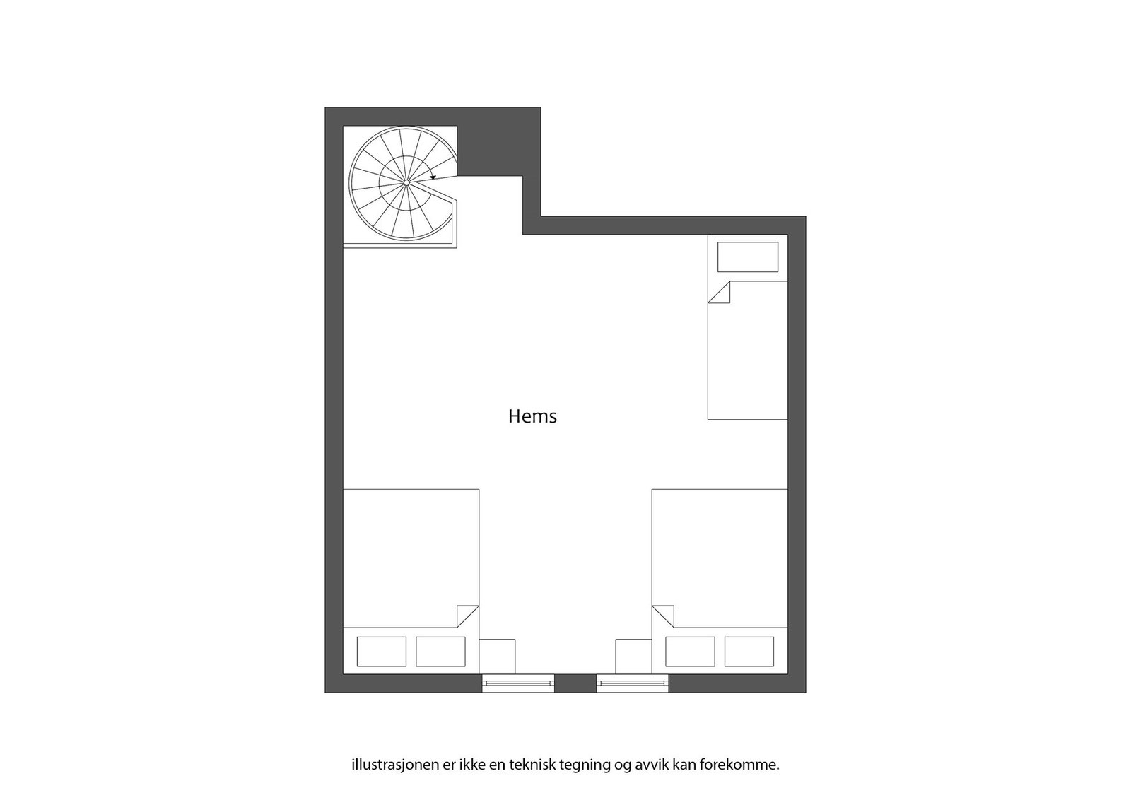 Plantegning hems. Galleribilde