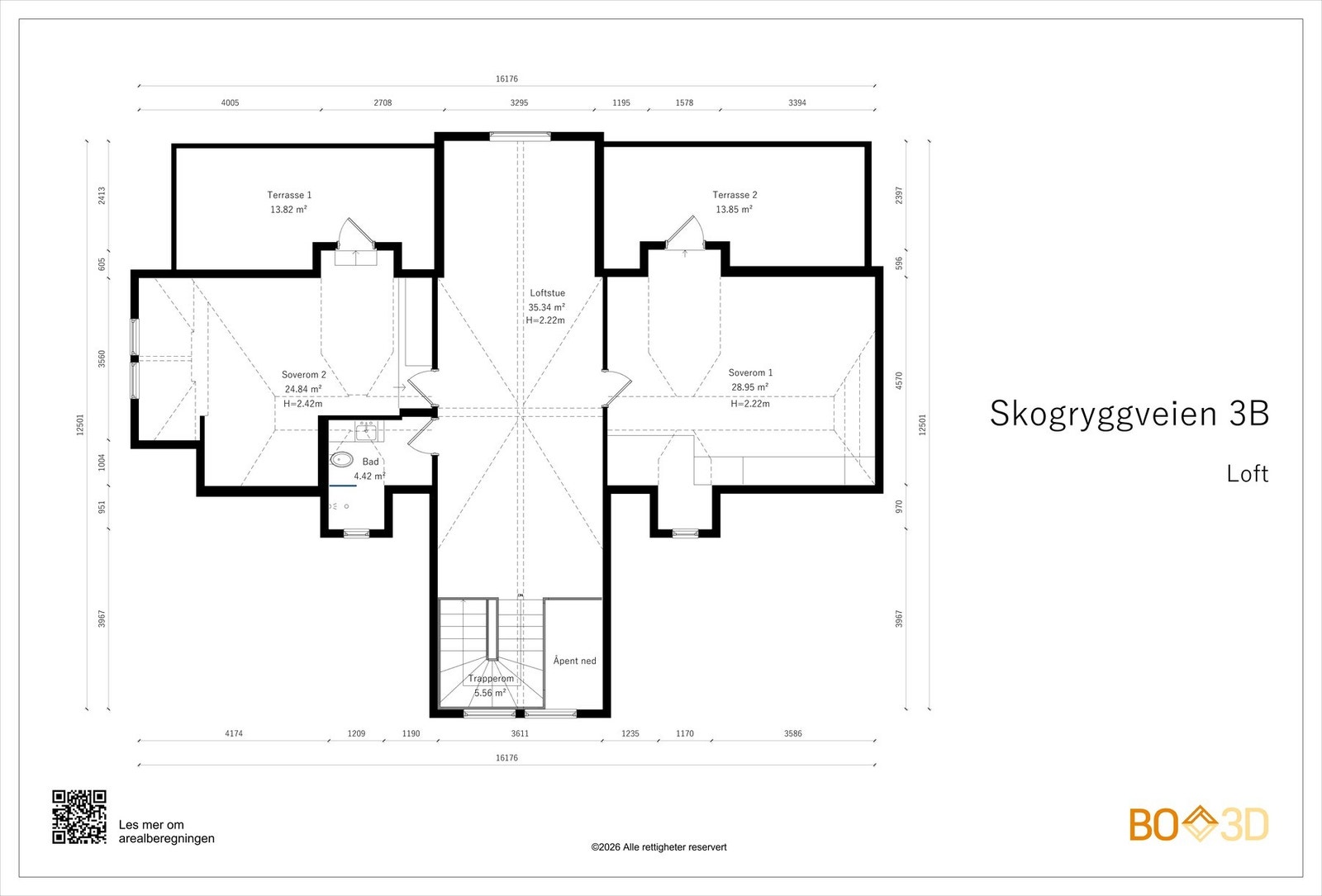 Planløsning loft Galleribilde