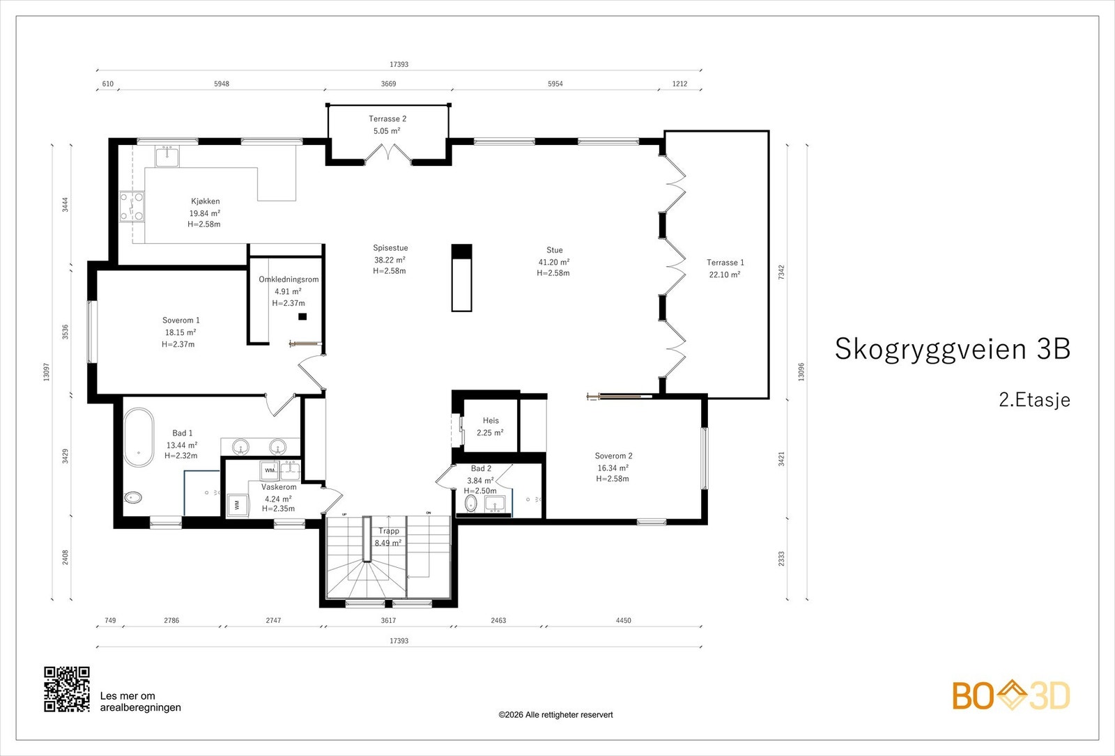 Planløsning hovedetasje (2etg.) Galleribilde