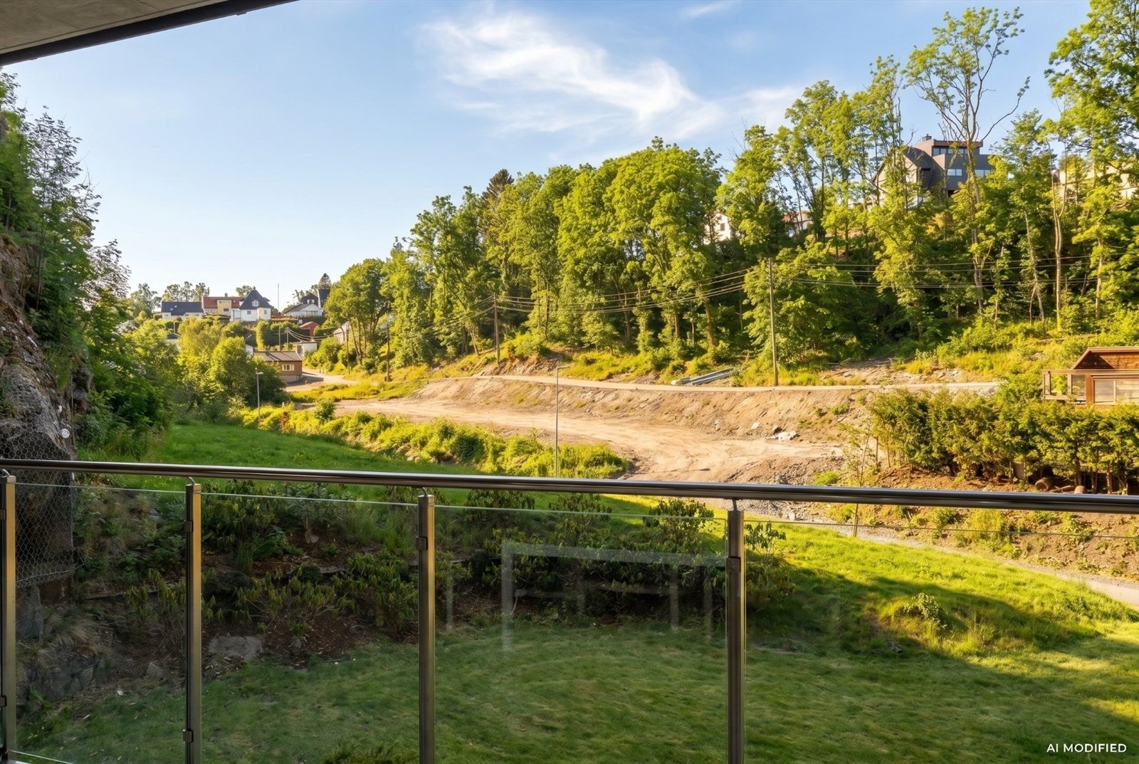 Altanen har glassrekkverk Galleribilde