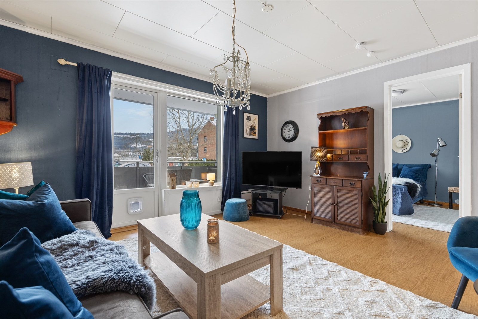 Stue med sofaområde Galleribilde