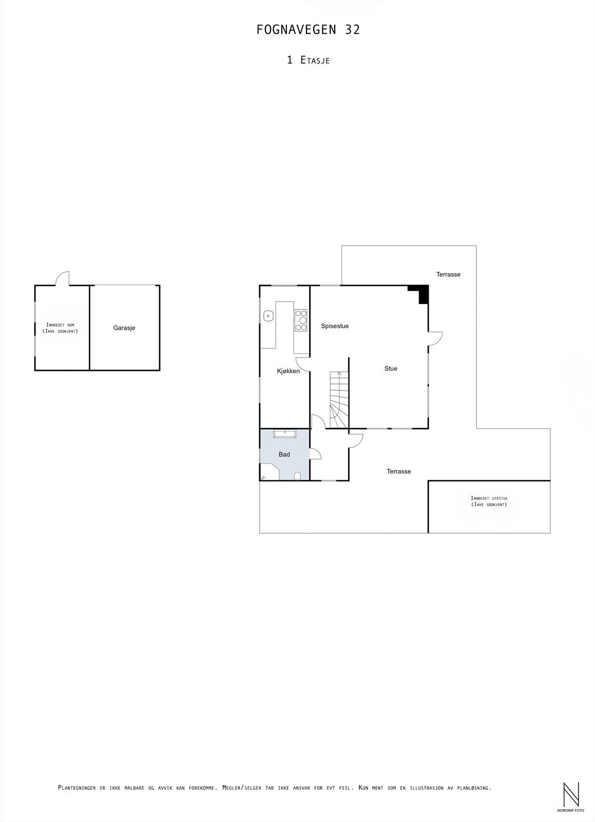 Plantegning 1. etasje Galleribilde