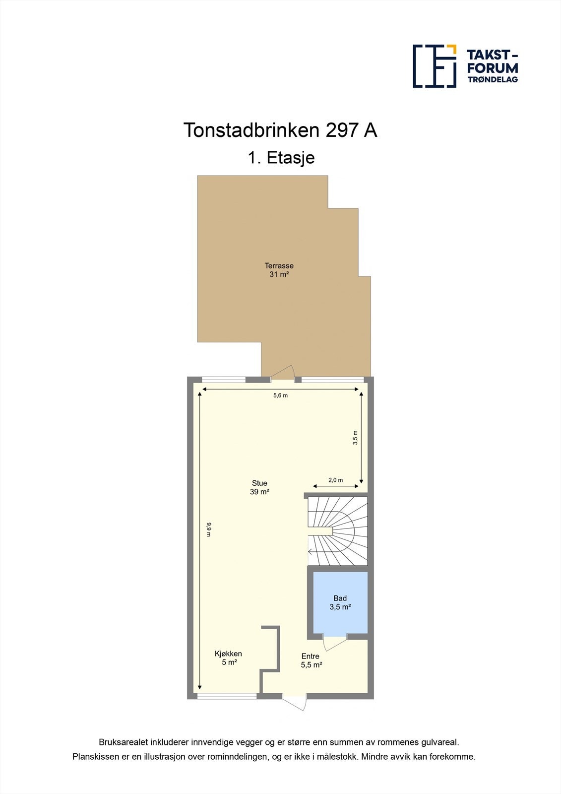 Planskisse 1. etg. Galleribilde